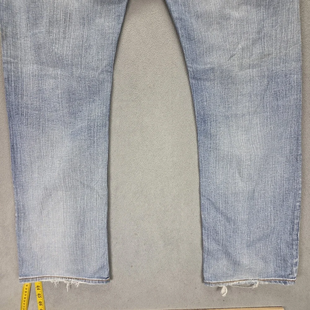 Diesel Jeans Mens 31x32 Blue Levan Relaxed Straight Made in Italy Stretch 0086N